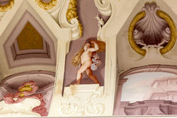 Wandmalerei von einer venetischen Villa in Verona