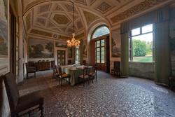 venetian villas in Verona, dining room in villa Pompei