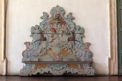 vennetian villas in Verona, a decorated bench