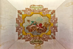 Decorated ceiling of the eighteenth-century villa in veneto