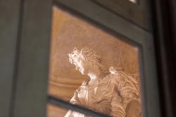 Statue outside the dining room of the venetian Villa in Verona