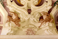 Painting on the ceiling of villa Perez