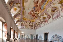 Frescoed hall in venetian villa in Verona