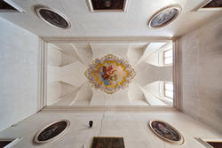 Decoration of eighteenth-century on the ceiling of venetian villa