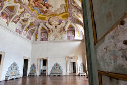 entrance in the hall of the ventian villa in Verona