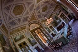 Dining room in the eighteenth-century venetian villa in Verona