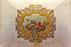 Soffitto decorato della settecentesca villa in veneto