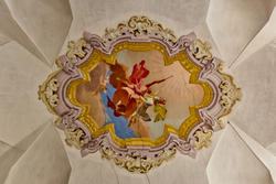 Soffitto decorato della villa settecentesca a Verona